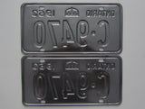 1963 YOM Clear Ontario License Plates