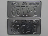 1963 YOM Clear Ontario License Plates