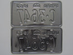 1963 YOM Clear Ontario License Plates