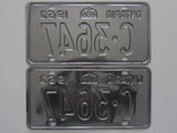 1963 YOM Clear Ontario License Plates