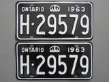 1963 YOM Clear Ontario License Plates