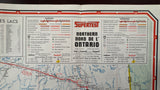 1963 Ontario Road Map - Supertest