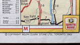 1963 Ontario Road Map - White Rose