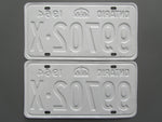 1964 YOM Clear Ontario License Plates