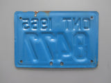 1965 YOM Clear Ontario Motorcycle License Plate