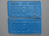 1965 YOM Clear Ontario License Plates