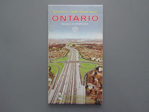 1965 Ontario Official Government Road Map