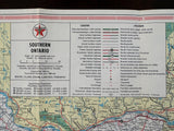 1965 Ontario Road Map - Texaco