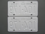 1966 YOM Clear Ontario License Plates