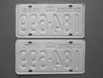 1966 YOM Clear Ontario License Plates