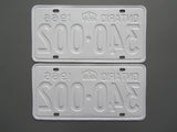 1966 YOM Clear Ontario License Plates