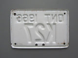 1966 YOM Clear Ontario Motorcycle License Plates