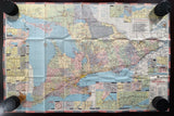 1966 Ontario Official Government Road Map