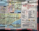 1966 Ontario Official Government Road Map
