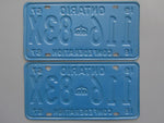 1967 YOM Clear Ontario License Plates