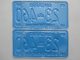 1967 YOM Clear Ontario License Plates