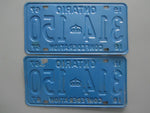 1967 YOM Clear Ontario License Plates