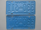 1967 YOM Clear Ontario License Plates