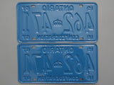 1967 YOM Clear Ontario License Plates