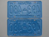 1967 YOM Clear Ontario License Plates