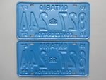 1967 YOM Clear Ontario License Plates