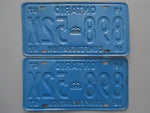 1967 YOM Clear Ontario License Plates