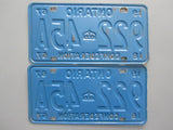 1967 YOM Clear Ontario License Plates