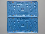 1967 YOM Clear Ontario License Plates