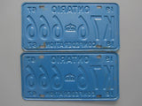 1967 YOM Clear Ontario License Plates