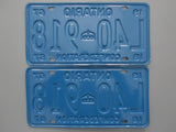 1967 YOM Clear Ontario License Plates