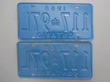 1968 YOM Clear Ontario License Plates