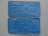 1968 YOM Clear Ontario License Plates