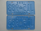 1968 YOM Clear Ontario License Plates