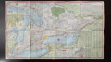 1968 Ontario Road Map - Supertest