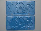 1969 YOM Clear Ontario License Plates