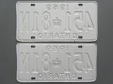1969 YOM Clear Ontario License Plates