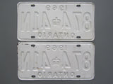 1969 YOM Clear Ontario License Plates