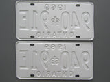 1969 YOM Clear Ontario License Plates