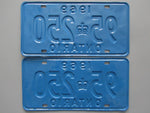 1969 YOM Clear Ontario License Plates