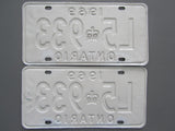 1969 YOM Clear Ontario License Plates