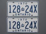 1970 YOM Clear Ontario License Plates