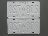 1970 YOM Clear Ontario License Plates