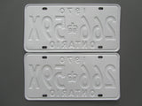 1970 YOM Clear Ontario License Plates