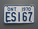 1970 YOM Clear Ontario Motorcycle License Plate