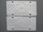 1971 YOM Clear Ontario License Plates