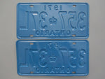 1971 YOM Clear Ontario License Plates