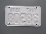 1971 YOM Clear Ontario Motorcycle License Plate
