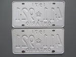 1971 YOM Clear Ontario License Plates