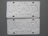 1971 YOM Clear Ontario License Plates