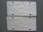 1971 YOM Clear Ontario License Plates